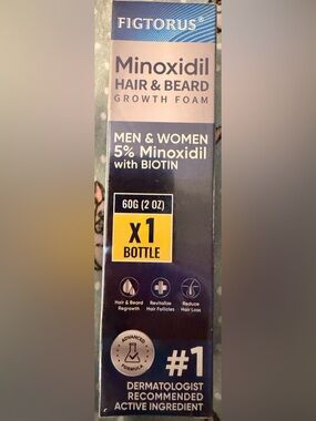 Figtorus Minoxidil Hair & Beard Growth Foam 5% - Blue